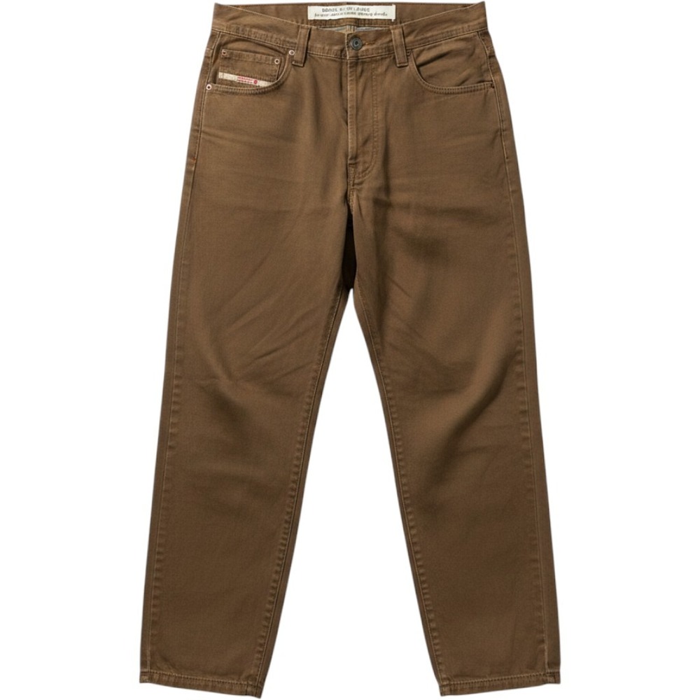 Diesel Saddle Basic Mens Tan Brown Cotton Straight Leg Pants Trousers Size 31x31